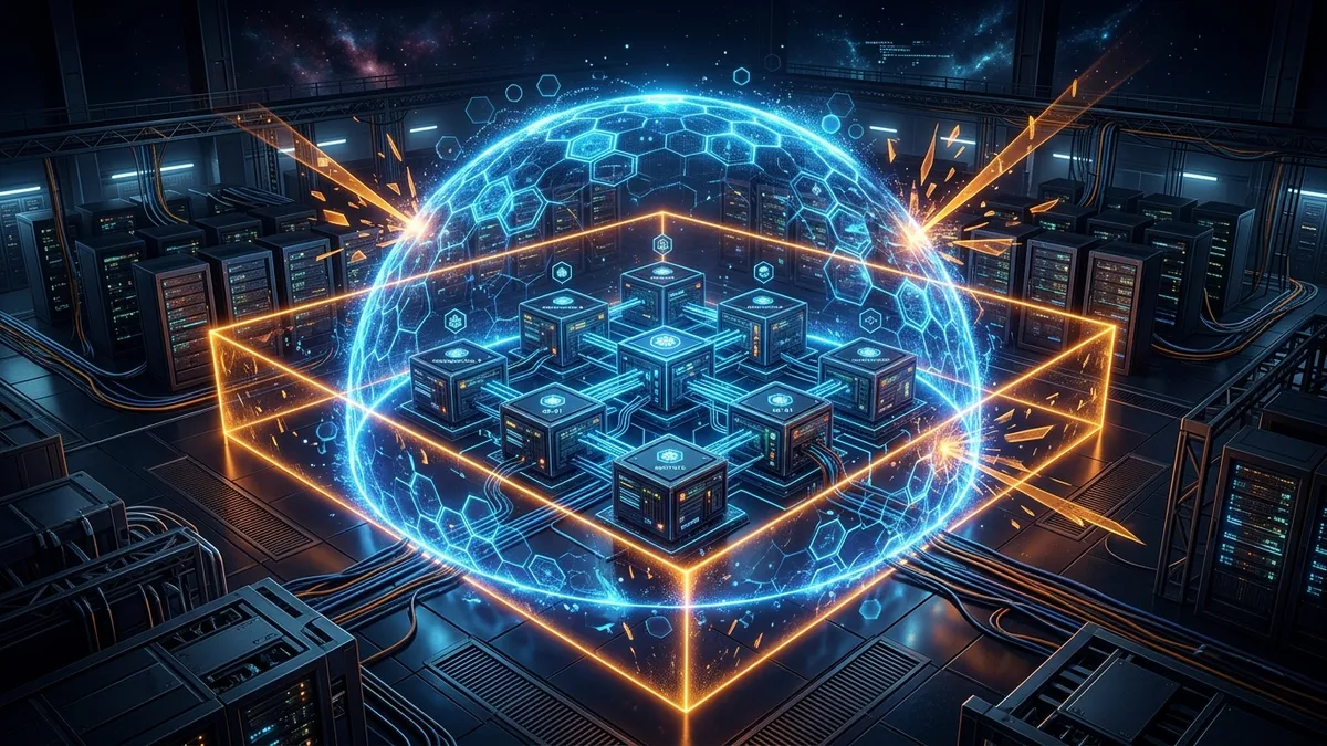 Zero-trust default-deny security perimeter isolating container nodes in data center