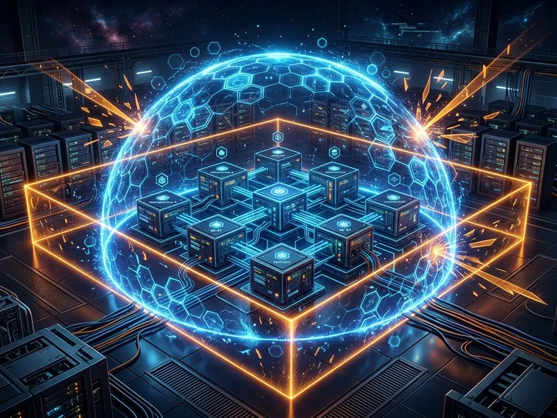 Zero-trust default-deny security perimeter isolating container nodes in data center